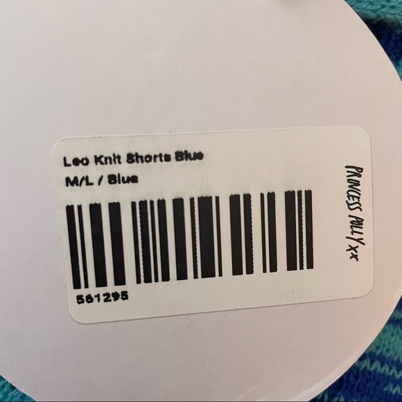 Princess Polly Leo Knit Shorts Blue NWT - Picture 3 of 4